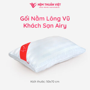 Gối Nằm Lông Vũ Airy Thuần Việt